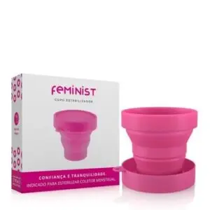 Copo esterilizador do coletor menstrual