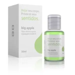 Óleo p/ massagem beijável hot  maçã verde